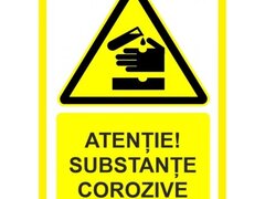 Placuta atentie substante corozive